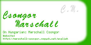 csongor marschall business card